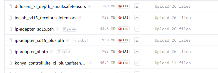 Installタブの説明